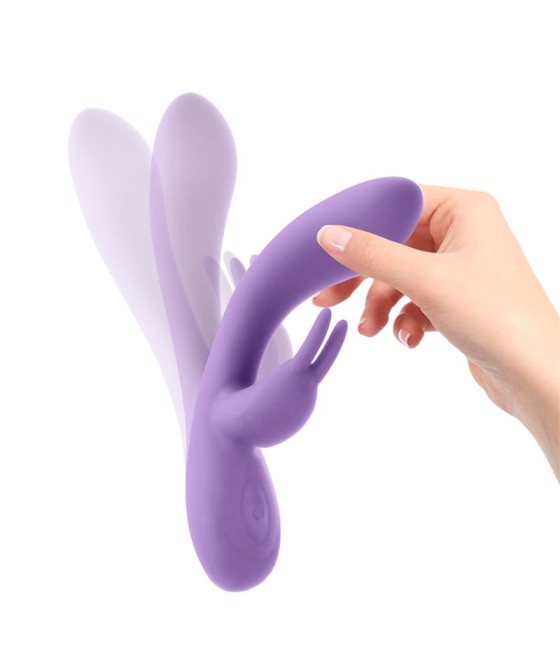 Mauve Vibrador Unibody Silicona Liquida USB Purpura