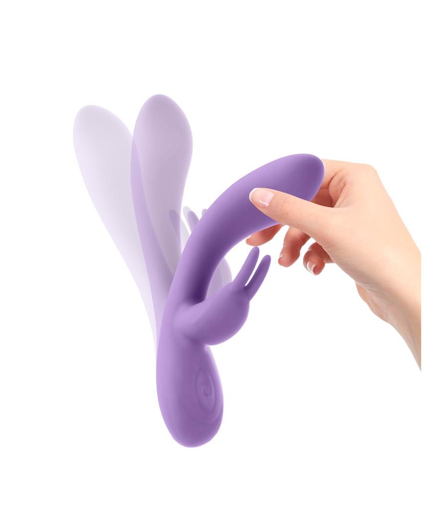 Mauve Vibrador Unibody Silicona Liquida USB Purpura