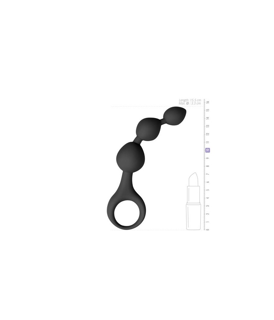 Dildo de Anal de Silicona Negro