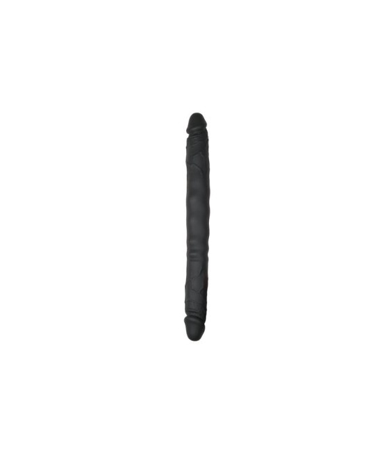 Pene Realistico de Silicona Doble Negro 30 cm