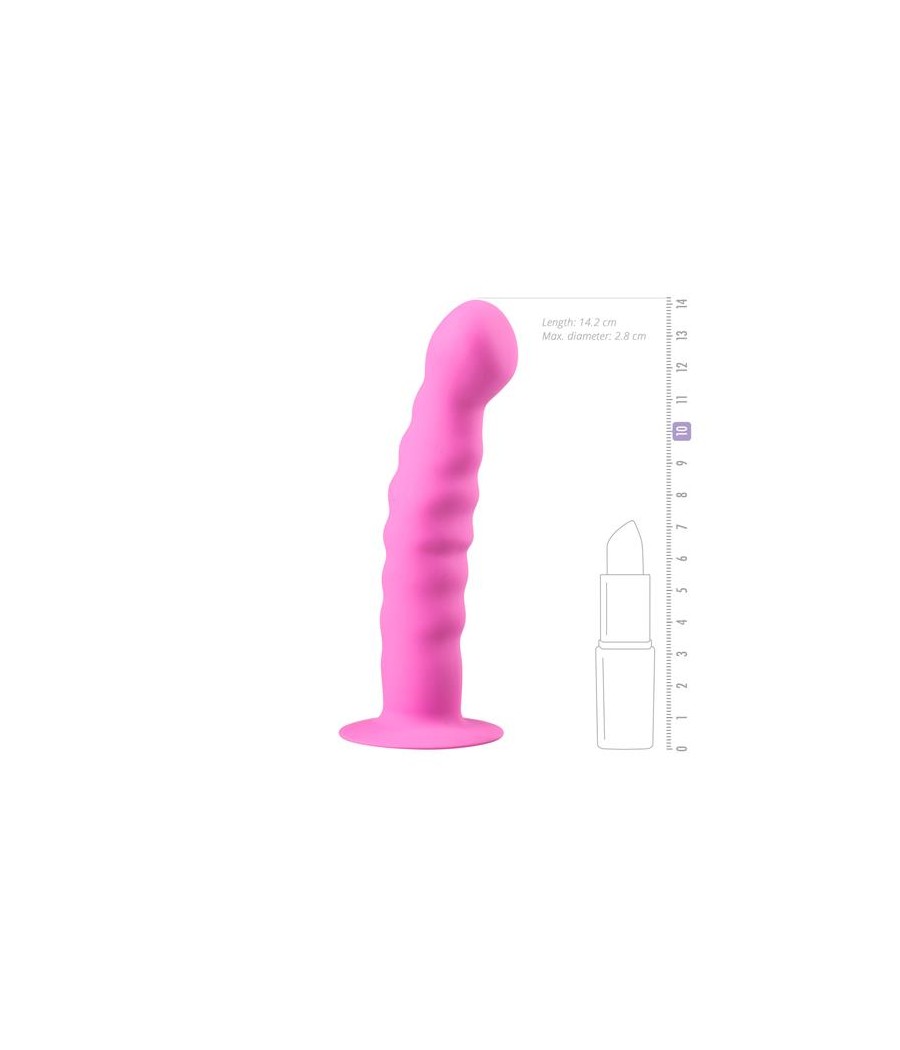 Dildo con Ventosa de Silicona Rosa